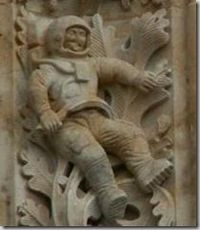 Time Travelers - Here is photo of what looks like an astronaut on a pillar at Salamanca Cathedral Church, which was started in the 1600’s and finished in the 1800’s. Wow, it looks like an astronaut to me. If it isn’t an astronaut, what could it be that they carved into this pillar? What else might it represent?