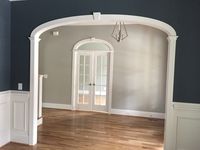 arch doors for office entry, dining room archway opening