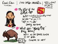 Lightning talk 1 #sketchnotes from Connie Chan on Cross-border Innovation at #wip2017. #womenpm