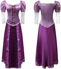 Amazon.com: Rapunze Cosplay Purple Dress Adult Tangle Princess LePei Lolita Gothic Dress Costume Long Hair Princess Halloween Outfits (Rapunzel Dress, Small) : Clothing, Shoes & Jewelry