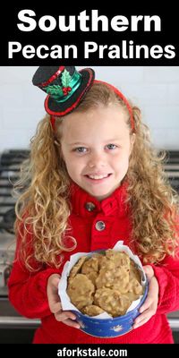 Looking for an authentic, Southern pecan pralines recipe? This Savannah pralines copycat recipe combines butter, sugar, vanilla, whipping cream, and pecans for a rich decadent sweet.The creamy buttery flavors melt in your mouth with every crunchy bite. #pralines #pecanpralines