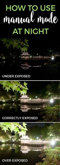 Want to take night photos of scenery? Here are step by step directions for how to use the manual settings on your DSLR to set your exposure correctly.
