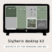 Want a magical new desktop aesthetic? In this Slytherin Harry Potter themed kit 𝘆𝗼𝘂 𝗴𝗲𝘁 𝟭𝟮 𝘄𝗮𝗹𝗹𝗽𝗮𝗽𝗲𝗿𝘀 𝗮𝗻𝗱 𝟲𝟭 𝗳𝗼𝗹𝗱𝗲𝗿 𝗶𝗰𝗼𝗻𝘀!! 𝗖𝗮𝗻 𝗯𝗲 𝘂𝘀𝗲𝗱 𝗳𝗼𝗿 𝘄𝗶𝗻𝗱𝗼𝘄𝘀 𝗮𝗻𝗱 𝗺𝗮𝗰𝗢𝗦. Click HERE to buy! | desktop wallpaper organizer | desktop wallpaper organizer aesthetic | desktop wallpaper organizer for windows | harry potter desktop organizer | slytherin desktop organizer | macbook desktop organizer | desktop organizer wallpaper aesthetic green