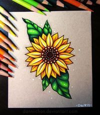 facebook | instagram | Commission Info~ I made a pair of flowers for her~ Here's the other one: __________________________________________ Prismacolor pencils and white gel pen on Strat...