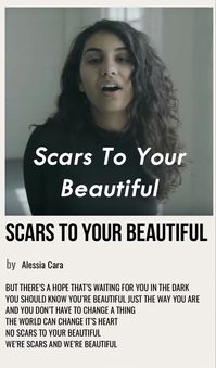 minimal poster of the song scars to your beautiful by alessia cara