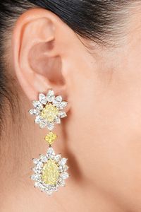 Pair of Fancy Yellow Diamond and Diamond Pendant-Earclips | Magnificent Jewels | Sotheby's