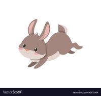 Cute bunny jump vector image