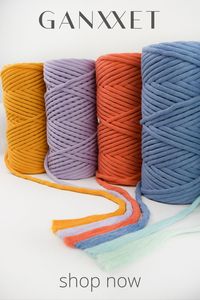 This Zero Waste recycled cotton cord string is very versatile for macrame and weaving, perfect for softer detailing. You will find in this section our formerly called "PREMIUM COTTON CORD" because now, in an effort of becoming even more sustainable, we are producing all our macrame cotton cords with recycled cotton waste that otherwise will end on our landfills. The size of the all the cords in this section is all 4 mm single ply, so you can mix and match them in any project.