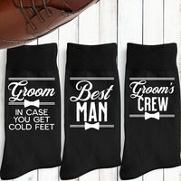 These Groom's Crew socks are also available in more styles at Joy & Chaos!