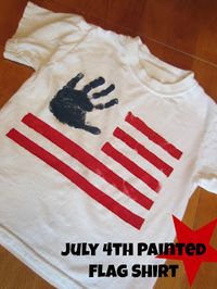 Help kids paint a handprint flag tee shirt! Instructions at Relentlessly Fun, Deceptively Educational.