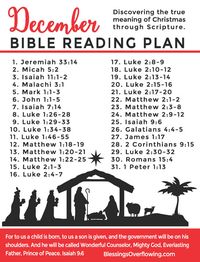 Check out this free Bible reading plan for December. #biblereadingplan #christmas #bible #advent