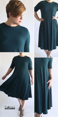 Easy swing dress pattern and sewing tutorial. How to sew a swing dress. #dressesmakingsewing