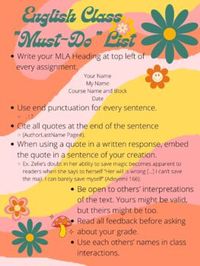 Groovy English Class “Must-Do” List Free Poster by Learning in Bold