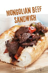 This Mongolian beef sandwich is a creative way to eat a sandwich. The beef is tender and juicy and the bread soaks up the Mongolian sauce, making the sandwich even more delicious. You should try this delicious sandwich, I love it. #Beef #Sandwich #BeefMarinade #Brunch