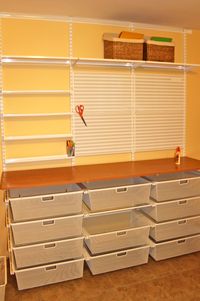 Great Craft Room Organization! - Helpful tips and tricks for making the most out of a small craft space - Two More Minutes #craftroom