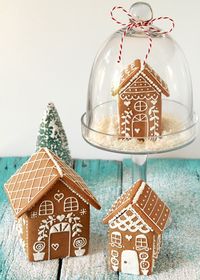 Snow Globe Gingerbread Houses - from Butter Hearts Sugar
