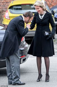 Queen Mathilde attended the funeral of Philippe De Lannoy in Belgium earlier today | Daily Mail Online