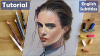Rostro con pasteles y lápices de colores FÁCIL y RÁPIDO - YouTube