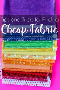 Finding discount fabric isn't difficult if you know where to look. Click to see all my tips and tricks for finding great deals on fabric.#sewing #fabric | www.sewwhatalicia.com