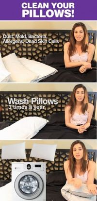 Ηow to clean pillows. Wow. I REALLY need this.