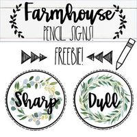 Enjoy a Farmhouse Pencil Sign FREEBIE! This product goes along with my Farmhouse Decor Bundle! Be sure to check it out!