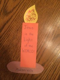 Jesus is the Light of the World / This Little Light of Mine Children's Church Craft