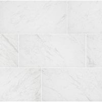 Give your home a refresh with the Brilliance White Porcelain Floor and Wall Tile. It features the look of marble with gray and white tones and a matte finish, perfect for backsplashes, walls and floors.