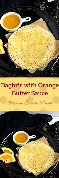 Baghrir with Orange Butter Sauce | Moroccan Semolina Pancake #breakfast #breakfastrecipes #Moroccan #Pancake #vegan #semolina