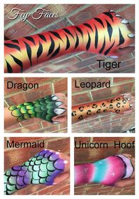 Face painting hand designs.