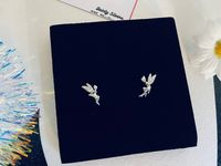 Handmade item Dispatches from a small business in United Kingdom Materials: Silver Location: Earlobe Closure: Push back Style: Minimalist Made to Order #silverearrings #womenjewellery #giftforher #birthdaygift #studearrings
