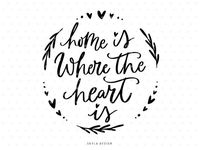 Home is where the heart is svg cutfile for silhouette and cricut