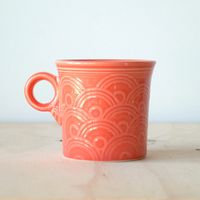 Fiesta Mug in Persimmon Homer Laughlin China Co. Orange Mug