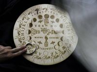 Wooden Ouija Board Round Spirit Board Specialty Designed