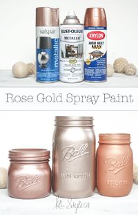 Lets talk rose gold spray paint colors! More