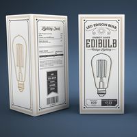9 inspirational packaging design trends for 2017. Vintage inspired Packaging design by RašaRaša for LED Edison Bulb. #2017 #packaging #trends