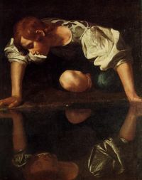 \\ Narcissus; by Michelangelo Merisi da Caravaggio