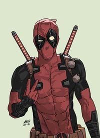 ArtStation - Dead Pool - Middle Finger, Dave Seguin