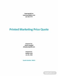 Business Price Quotation Template