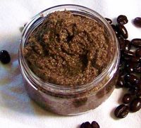 Caffeinated Coffee Scrub 1 cup sugar 1 cup caffeinated ground coffee 1 cup olive oil (I use less oil & add some water) To make the best cellulite cream, place ingredients in blender Blend on medium speed until you get a smooth mixture Pour cellulite cream in a clean jar with lid When showering, wash and clean your body first then turn off the shower to apply the cream Smooth on cream to problem areas then massage in a circular motion, do this for several minutes Rinse off and pat dry.