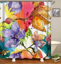 PRICES MAY VARY. Polyester waterproof cloth Vibrant colors, Clear image, No fading, No dyes harming health of your family Non vinyl, Non PEVA, Environmentally friendly Bold graphics printed with state of the art digital printing technology. Include 12 Hooks.This product is manufactured under the authorization of GINGMOO SHOWER CURTAIN MATERIAL: Use high quality waterproof polyester fabric, 3D print, Soft and comfortable! Easy for machine washing.Do not fade forever,The material is environment fr