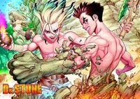 An art inspired by the hit anime series Dr. Stone. #dr.stone #drstone #anime #manga #animeposter #poster #stoneworld #inspirational #motivational #inspiration #motivation #japan #japanese #ishigamisenku #kohaku #ogawayuzuriha