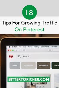 There are tons of amazing ways to grow on Pinterest. Click the link to see 18 tips for growing your traffic through Pinterest!