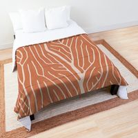 "Orange coral line art boho pattern" Comforter for Sale by Miss-Belle | Redbubble
