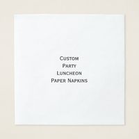 Create your own custom, personalized, party luncheon paper napkins. Available in white and ecru, these napkins will add so much to your decor, because it’s really all in the details!