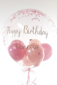 These beautiful bubble balloons are personalised with your own message and perfect for sending as a gift or using as table decorations at party venues and restaurants. To find out more and to order please visit... Balloons delivered throughout the UK! #balloonsbycelebrations #balloondeliveryuk #ballooninabox #sendballoons #balloonsdelivereduk #personalisedballoons #balloongift #balloondecorations