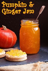 Pumpkin & Ginger Jam is a delicious way to preserve you Halloween pumpkin. With a taste similar to marmalade this is the perfect jam to have at breakfast time! #pumpkin #jam #jackolantern #foodwaste #NoPectin #preserve #fall #squash #conserve #jammaking #jamrecipe #recipe #ginger #lemon