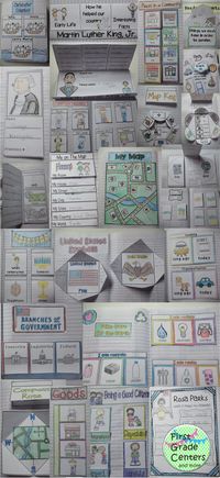 Interactive Social Studies Notebook: K-2- tons of projects!!! $