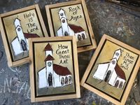 Marie Wheeler on Instagram: “Just finished signing and framing these churches. I didn’t realize I sold all my smaller scripted churches during Christmas. I kind of take…”