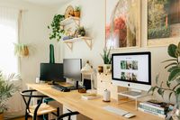 Our Home Office/Guest Bedroom — black & blooms