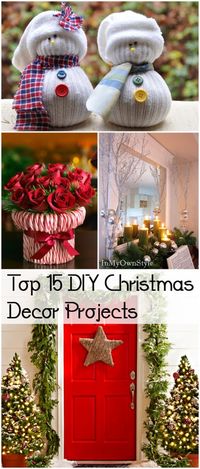 Top 15 DIY Christmas Decor Projects. Holiday, holiday party, Christmas décor, new years eve party, holiday season, DIY holiday party